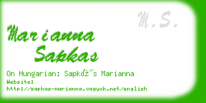 marianna sapkas business card